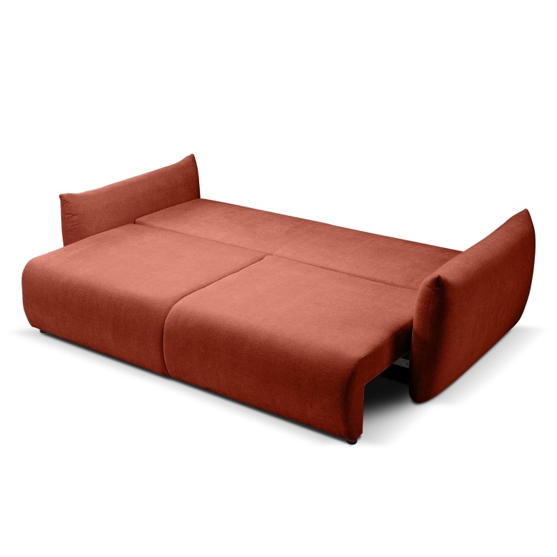 Image of Sofa rozkładana Allora z pojemnikiem, miedziana