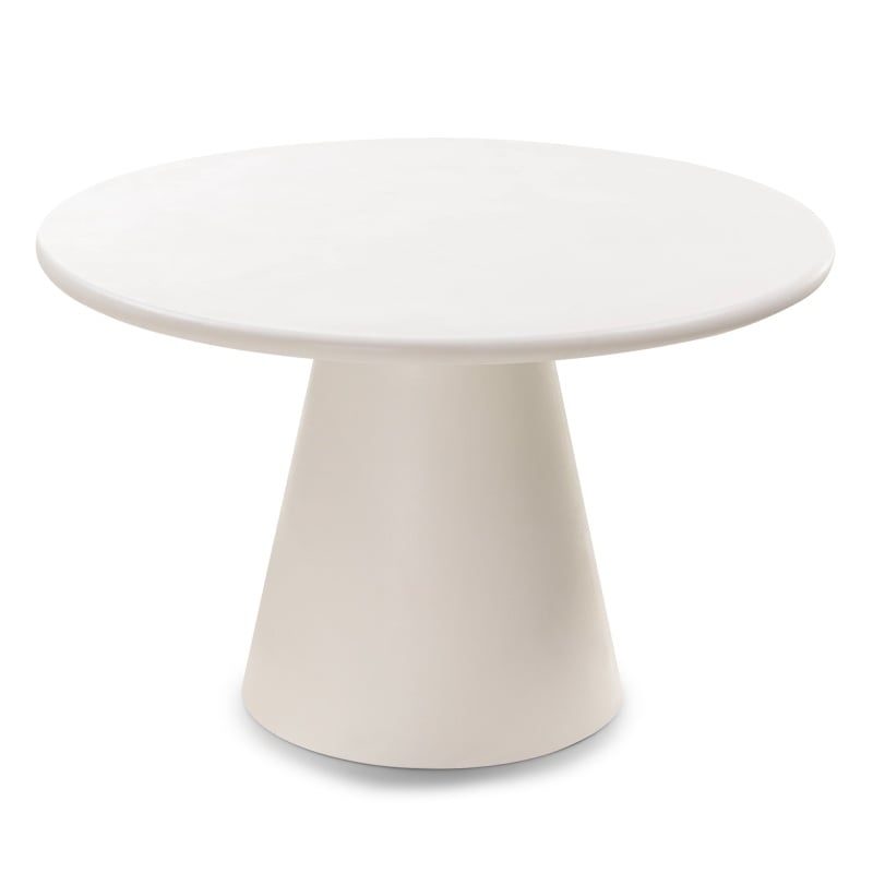 OU-1174 Stół do jadalni Aurora 120 cm, okrągły, ecru, mikrocement