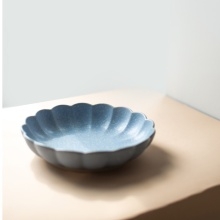 Talerz porcelanowy, głęboki Woda, 23 cm, niebieski