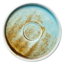 Spodek do filiżanki do espresso Brassi, 12 cm, porcelanowy, turkusowo-brązowy