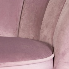 Image of Fotel muszelka do salonu Muse II różowy welur