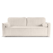 Image of Sofa rozkładana Grubs z pojemnikiem, kremowa, sztruks