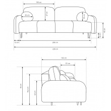 Sofa rozkładana Cloud z pojemnikiem, biała