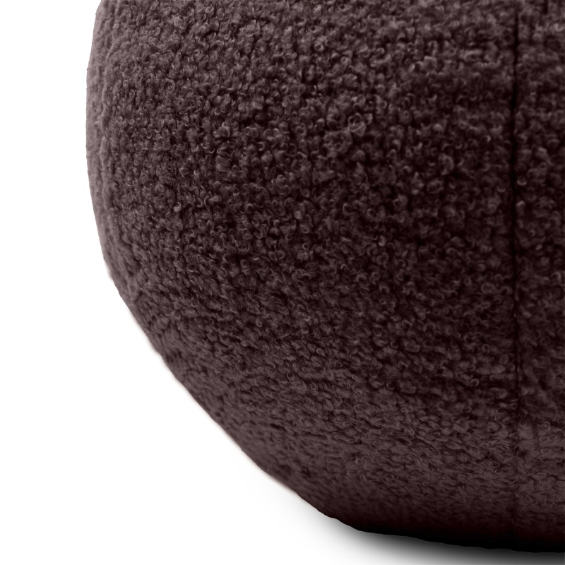 Image of Poduszka kulka Ballen, brązowa, boucle