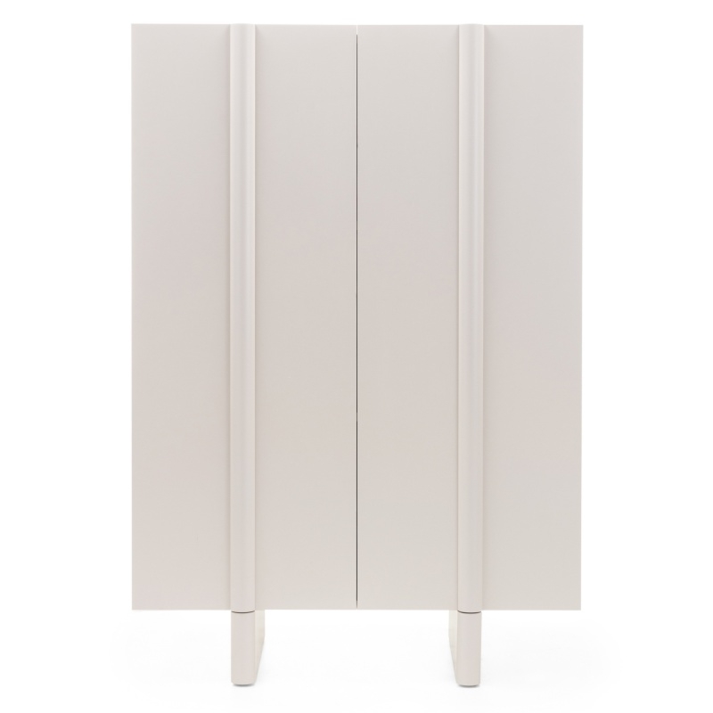 Komoda dwudrzwiowa Moss kaszmirowa, zaokrąglona