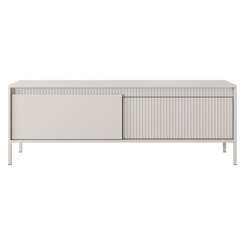 Szafka RTV Senso, 153,5 cm, lamele, beżowa Lectus