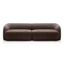 Sofa modułowa Nami, brązowa, obłe kształty