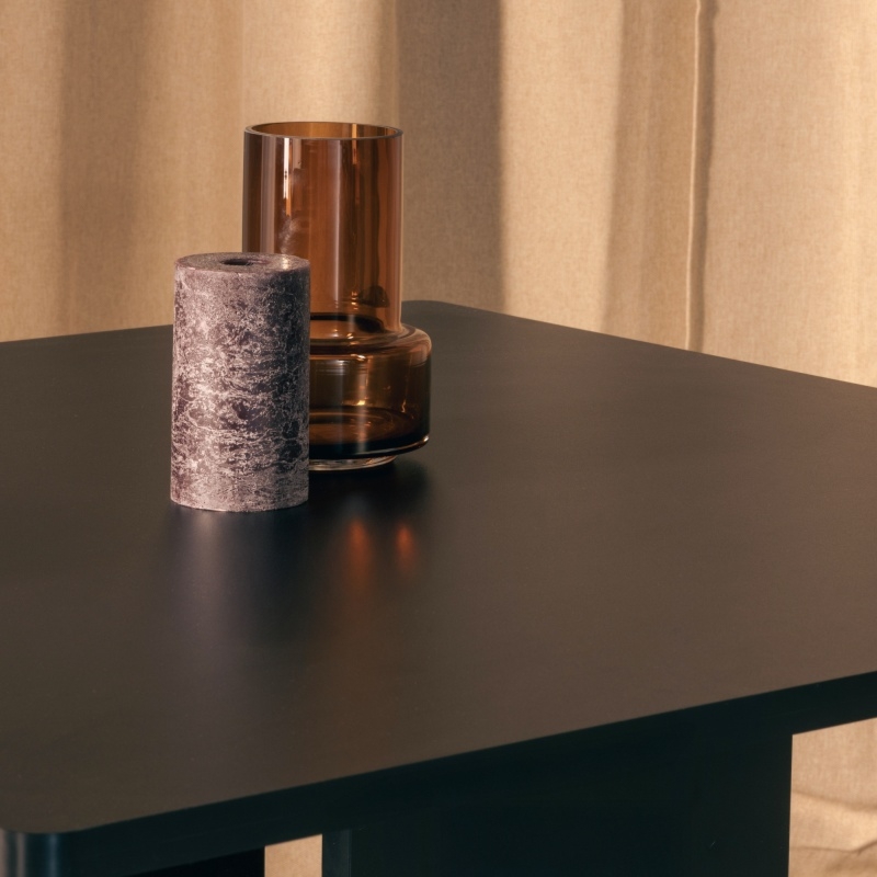 Stół do jadalni Gasper 100 cm, kwadratowy, czarny