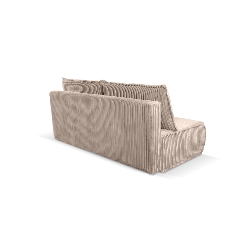 Image of Sofa rozkładana Sofuto z pojemnikiem, ciemnobeżowa, sztruks