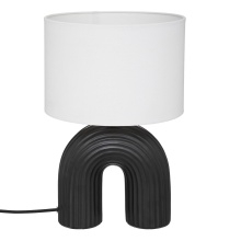 Image of Lampa stołowa Eidel, biała/czarna, kamionka
