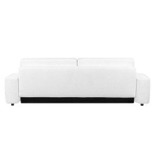 Image of Sofa rozkładana Bouli z pojemnikiem biała boucle