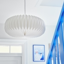 Abażur plisowany do lampy wiszącej Belloy 45 cm, biały