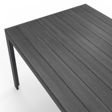Image of Zestaw ogrodowy Rillo stół 190 cm + 8 krzeseł, aluminiowy, czarny, polywood
