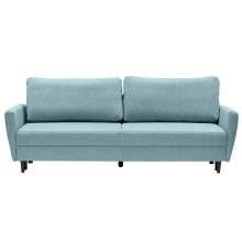 Sofa rozkładana Plum z pojemnikiem, niebieska