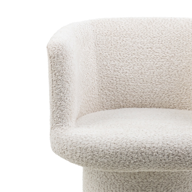 Image of Fotel obrotowy Hako boucle, kremowy