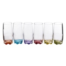 Zestaw 6 szklanek Tamin, transparentne/wielokolorowe