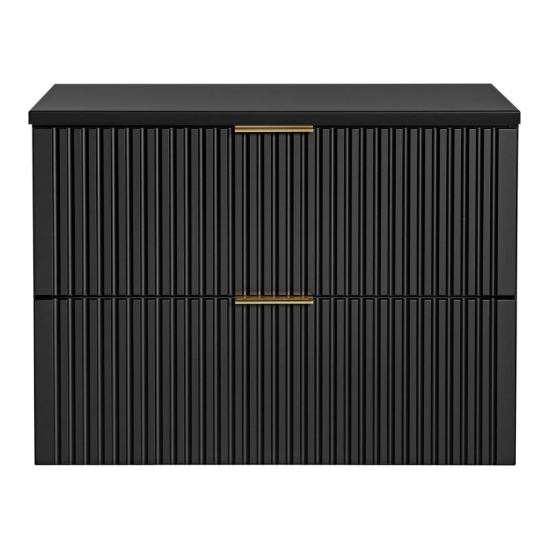 Image of Zestaw Adel szafka pod umywalkę i blat 80 cm, czarny