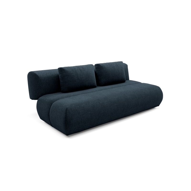 Image of Sofa z funkcją spania Dot granatowa, obłe kształty