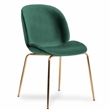 Krzesło boliwia gold welurowe zielone/złote nogi