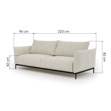 Sofa rozkładana Bellagio, czarne nóżki