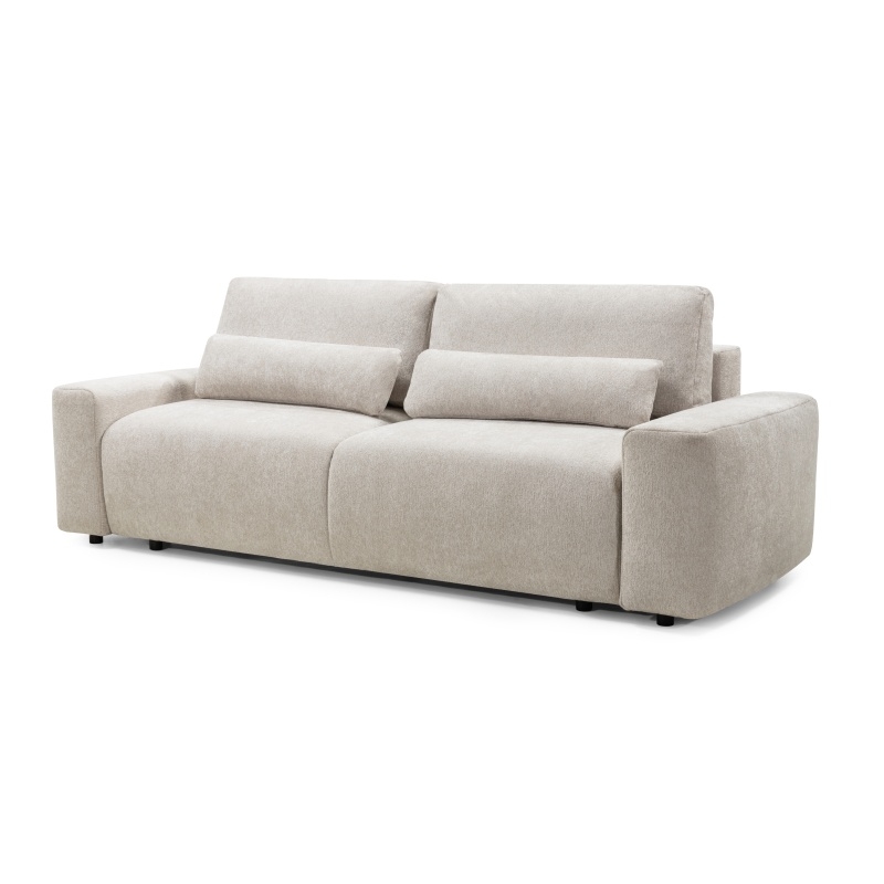 Image of Sofa z funkcją spania i pojemnikiem Mochi, beżowa