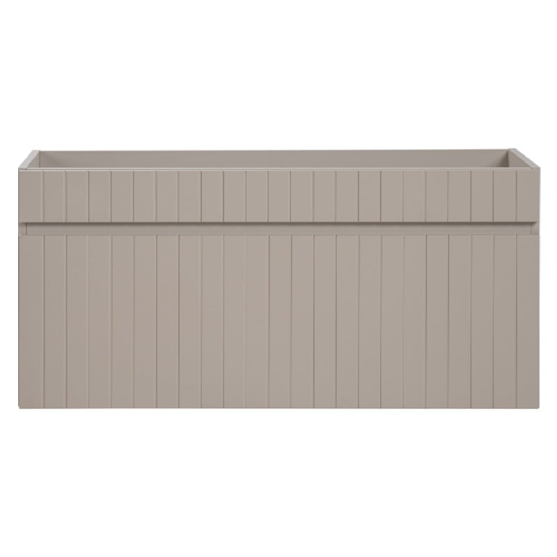 Szafka pod umywalkę Iconic Cashmere 100 cm, szarobeżowa, lamele