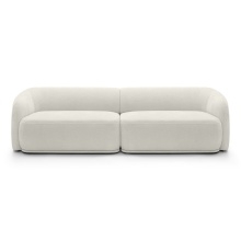 Sofa modułowa Nami, kremowa, obłe kształty