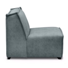 Image of Sofa 4-osobowa Lenny modułowa, szaroniebieska, welur
