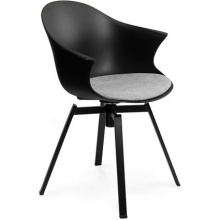 Krzesło obrotowe altea z podłokietnikami czarne/szare