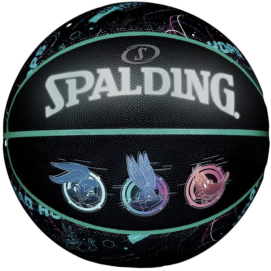 Фото - Баскетбольний м'яч SPALDING Piłka do koszykówki  Space Jam czarno-zielona 77121Z 