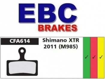 Klocki hamulcowe rowerowe EBC (organiczne wyczynowe) SHIMANO XTR BR-M985