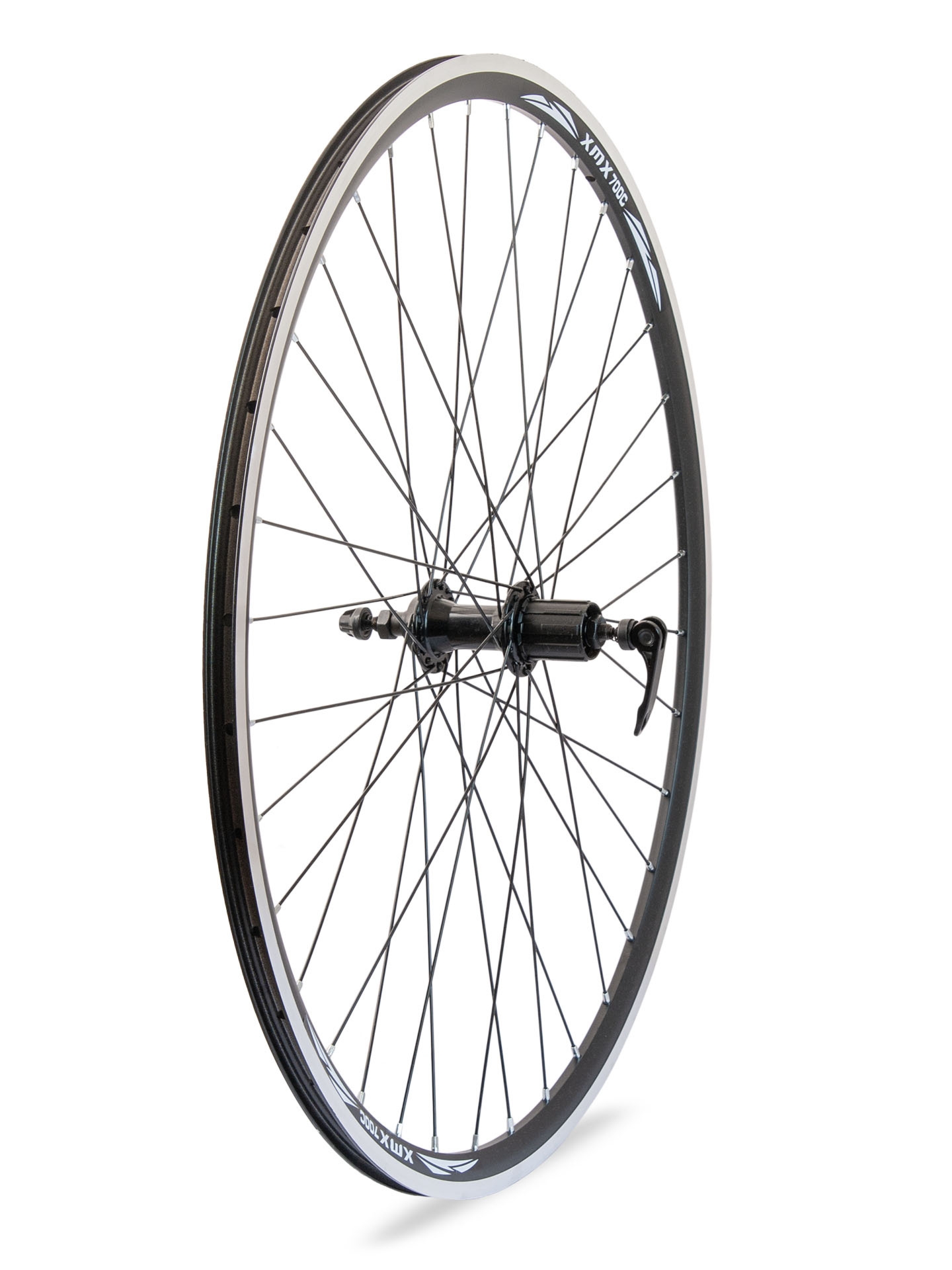 Koło tylne szosa 28″ obręcz XMX-D33 piasta JY-362 kaseta 8-9-10 rzędów (130mm) czarne