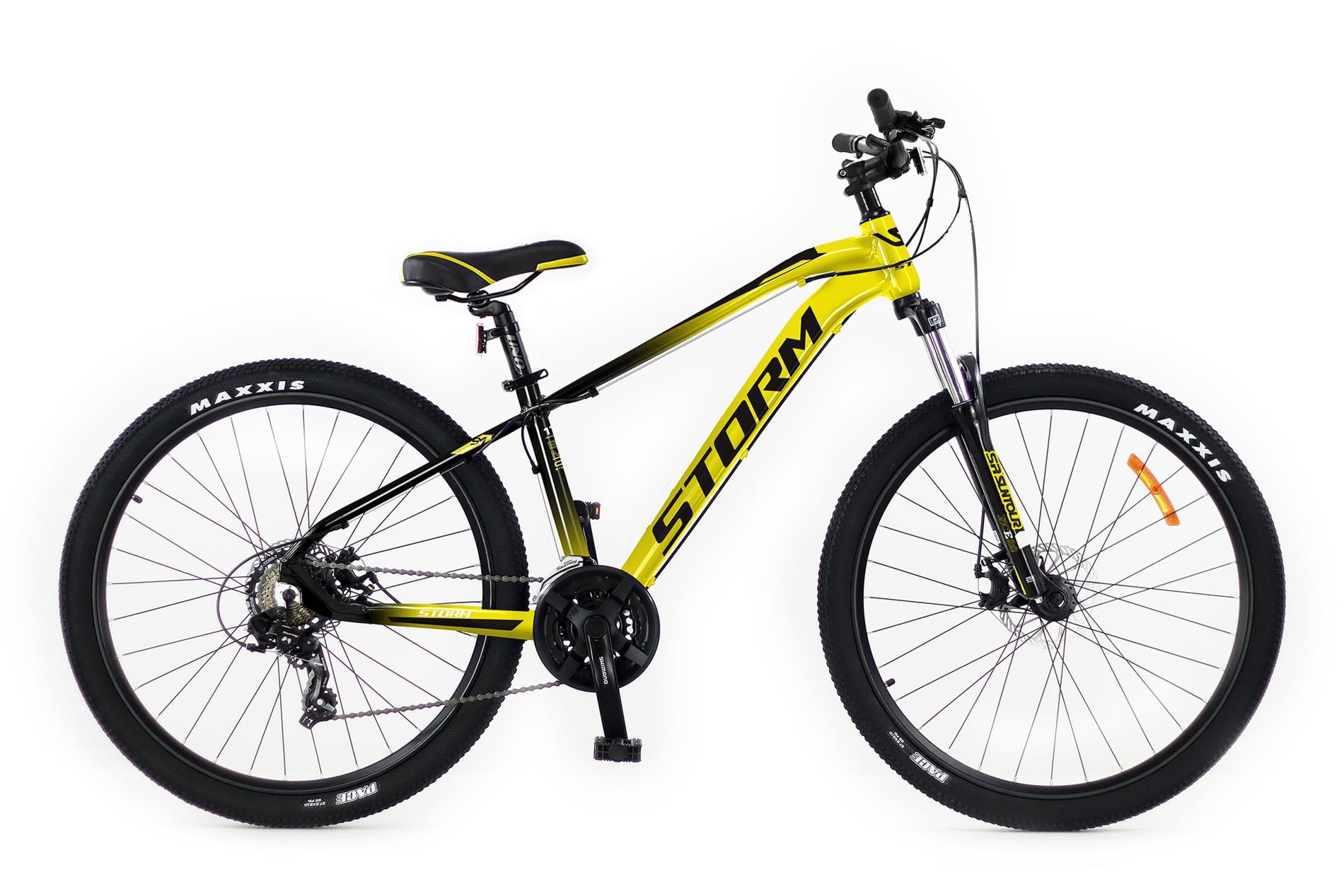 Rower męski MTB Storm Shark 1.0 27,5″ żółto-czarny