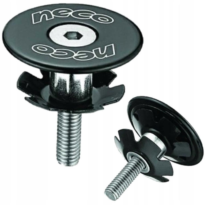Grzybek steru Neco C2861 TT 1 1/8″ aluminiowy płaski czarny