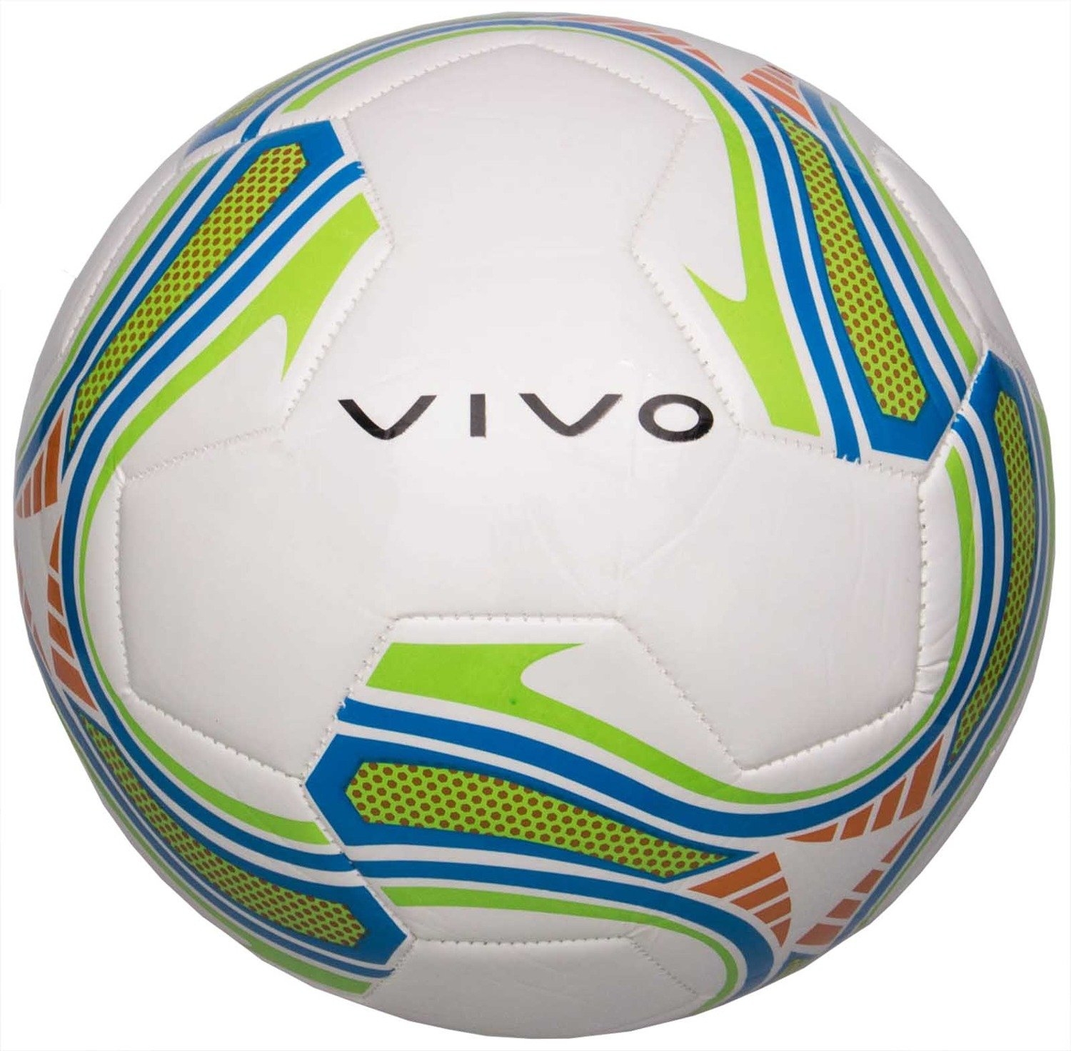 Zdjęcia - Piłka do piłki nożnej Vivo Piłka nożna  Goal 5 biało-zielono-pomarańczowa 