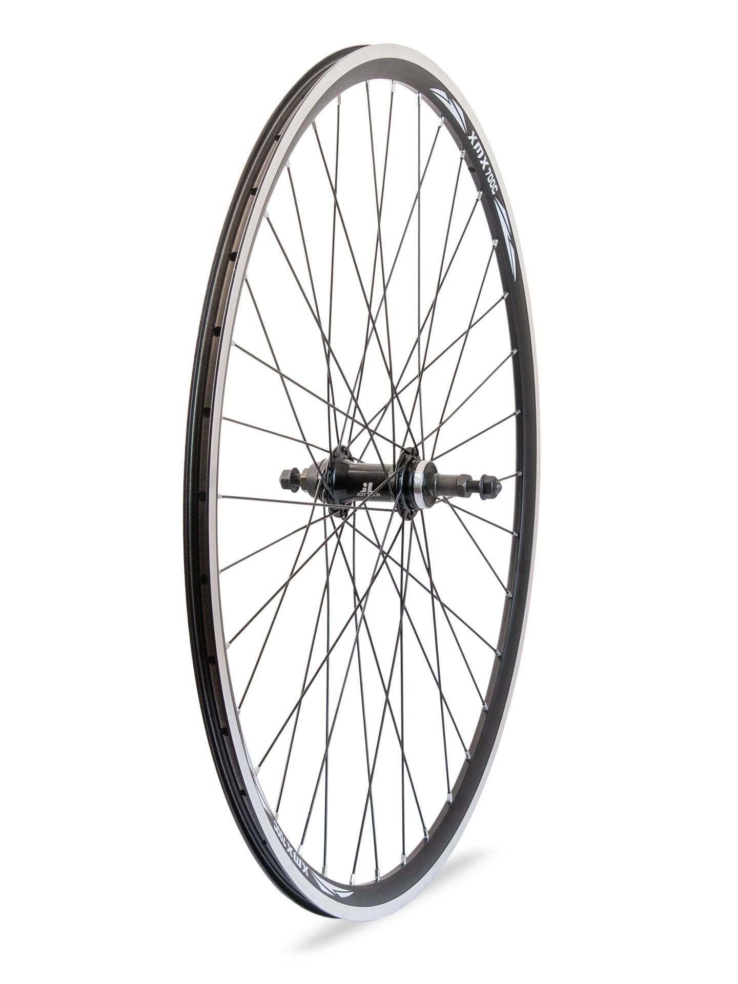Koło tylne szosa 28″ obręcz XMX-D33 piasta JY-754 wolnobieg nakręcany czarne