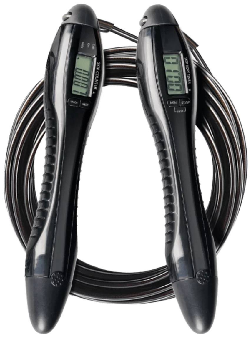 Skakanka XQISIT Skipping Rope with Counter black