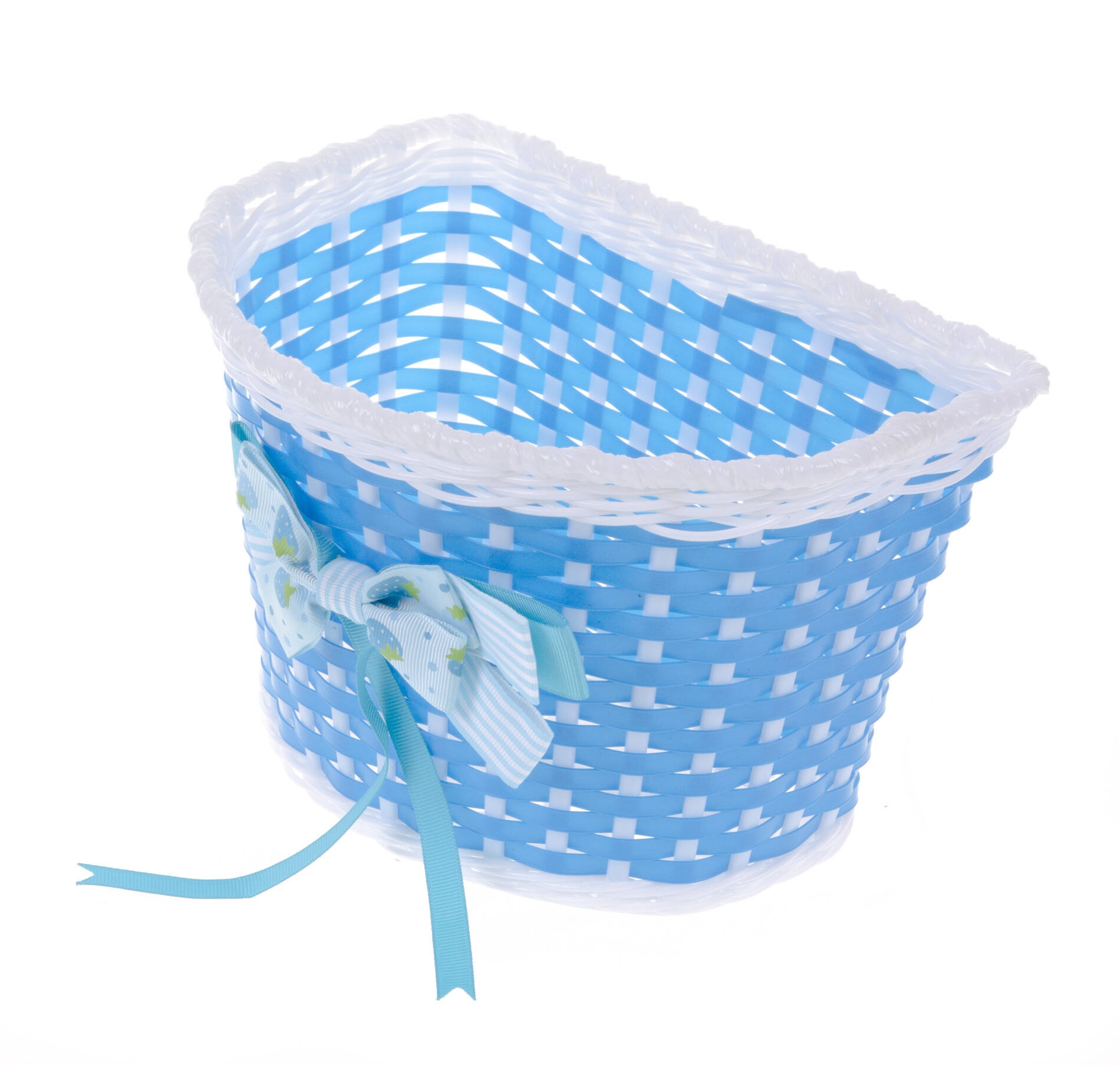 Kosz na kierownicę dziecinny 16-20″ błękitny z kokardą