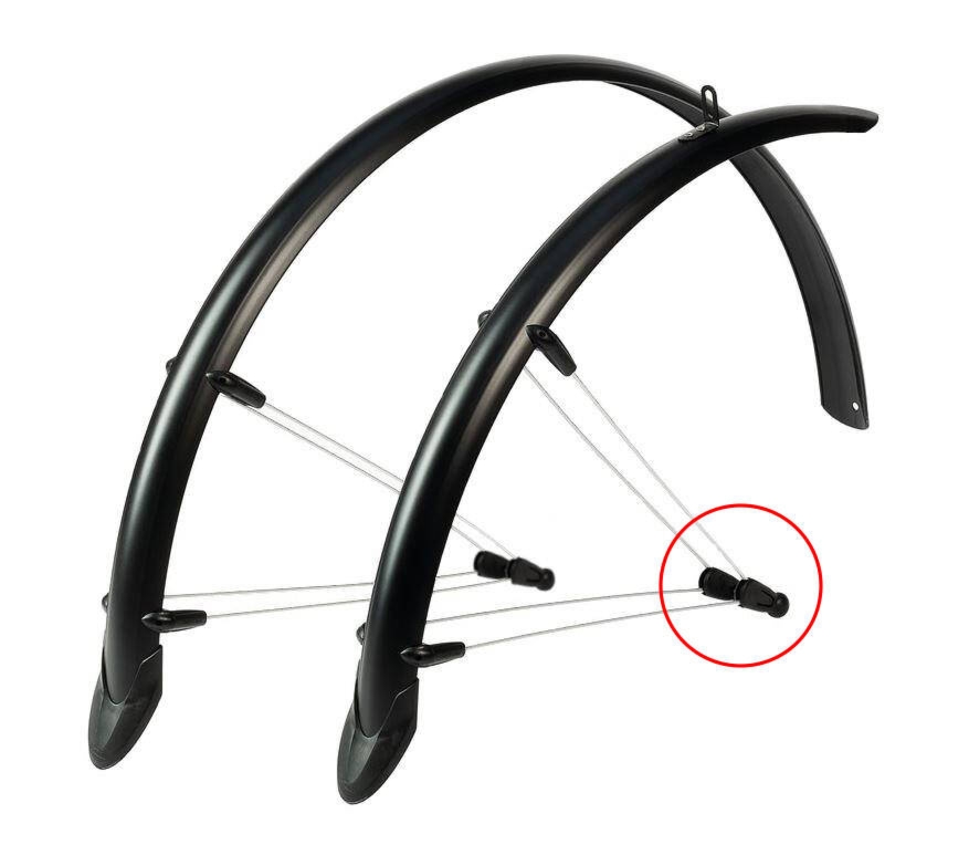 Błotnik Orion GR 29″x 53 mm czarny mat kpl z chlapaczem