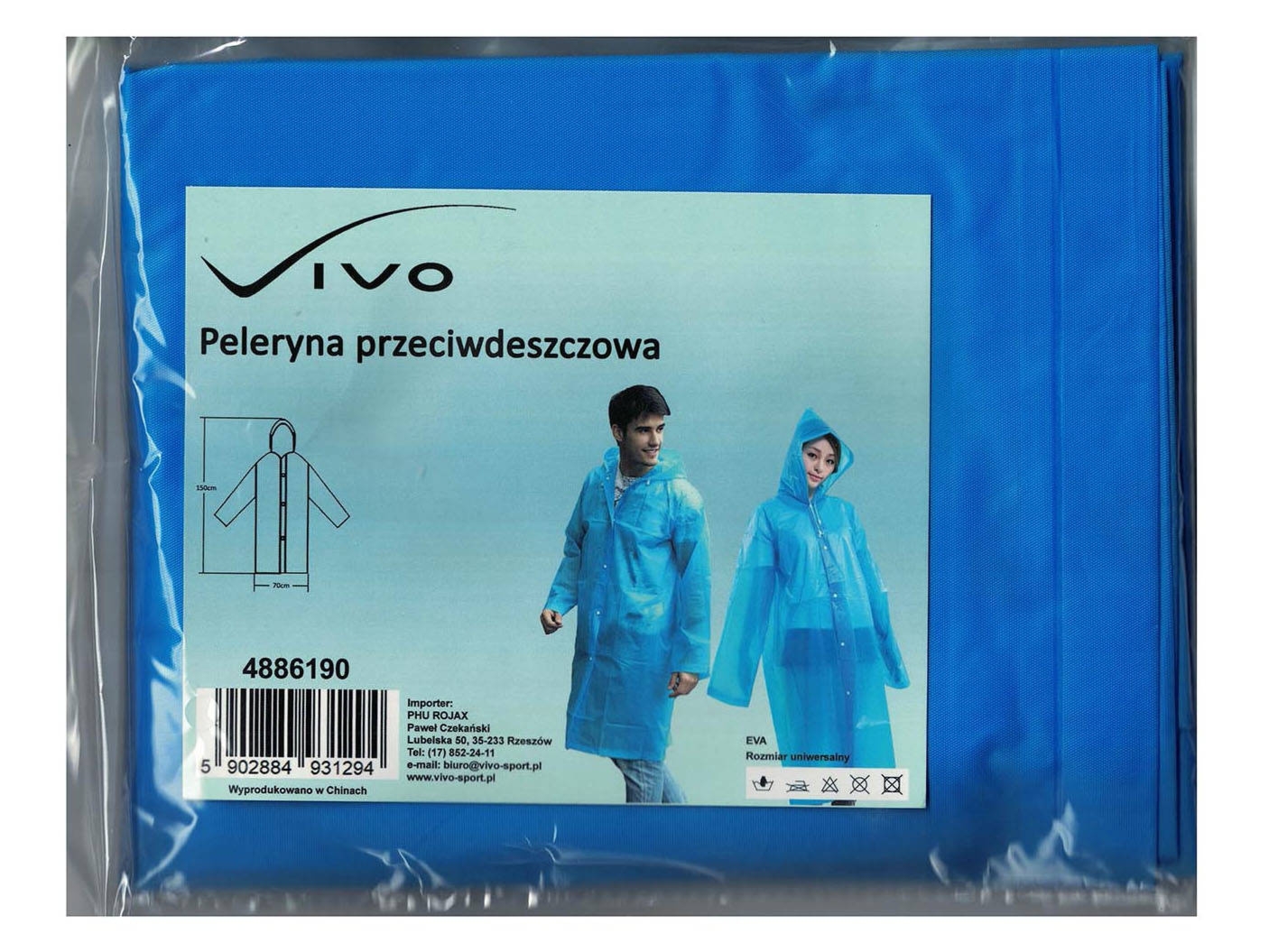 Peleryna przeciwdeszczowa EVA Vivo blue