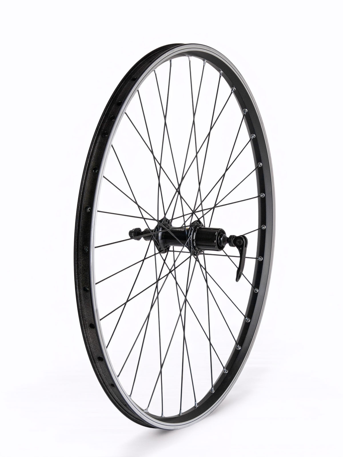 Koło tył 26″ piasta Shimano TX-800 kaseta 8-9-10 rzędów obręcz stożkowa nitowana czarna