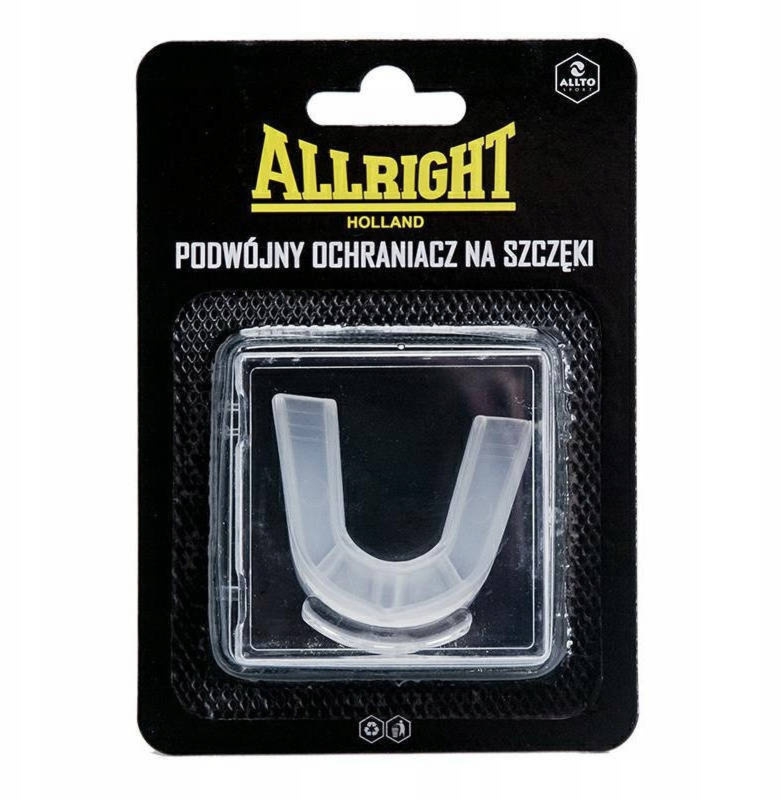 Ochraniacz szczęki podwójny Allright biały