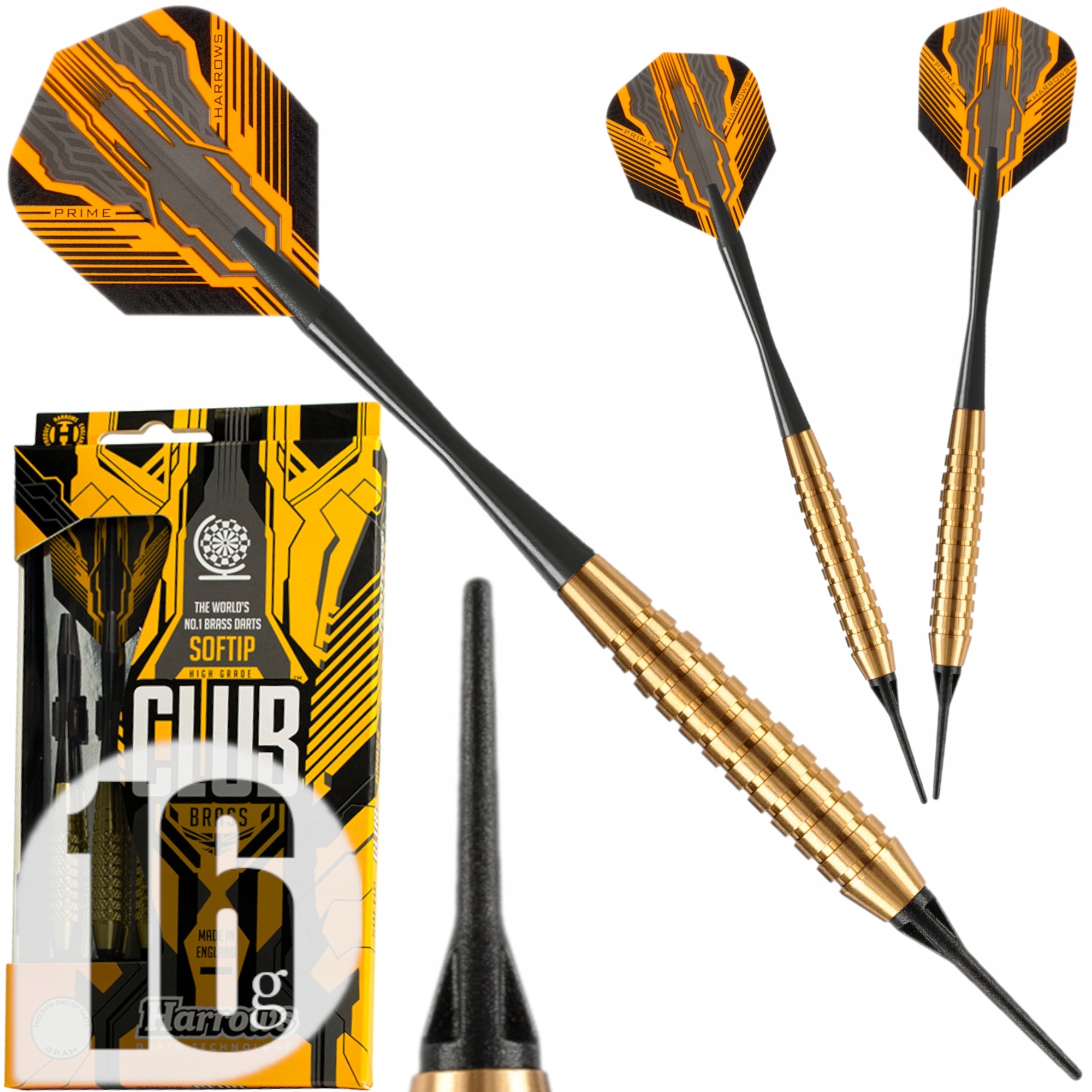 Rzutki Harrows CLUB BRASS softip 18gK