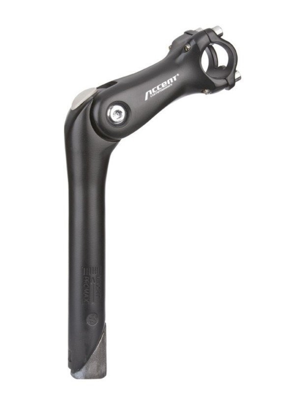 Wspornik kierownicy regulowany Accent AL-541, 108mm, +5°do+55° czarny