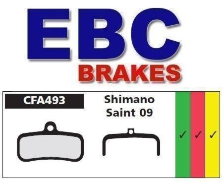 Klocki hamulcowe rowerowe EBC (spiekane) SHIMANO SAINT 09