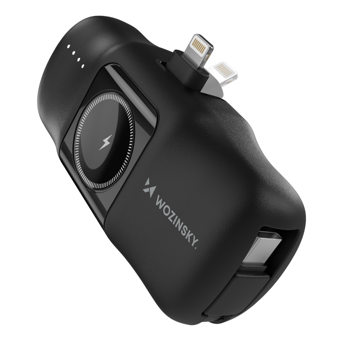 Mini powerbank 5000mAh 15W iPhone Lightning i ładowarką do Apple Watch – czarny