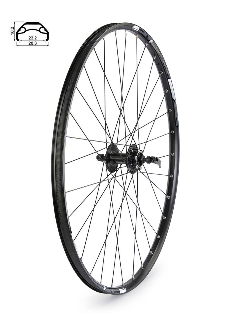 Koło przód 29″-28″ obręcz Rodi BlackRock czarne