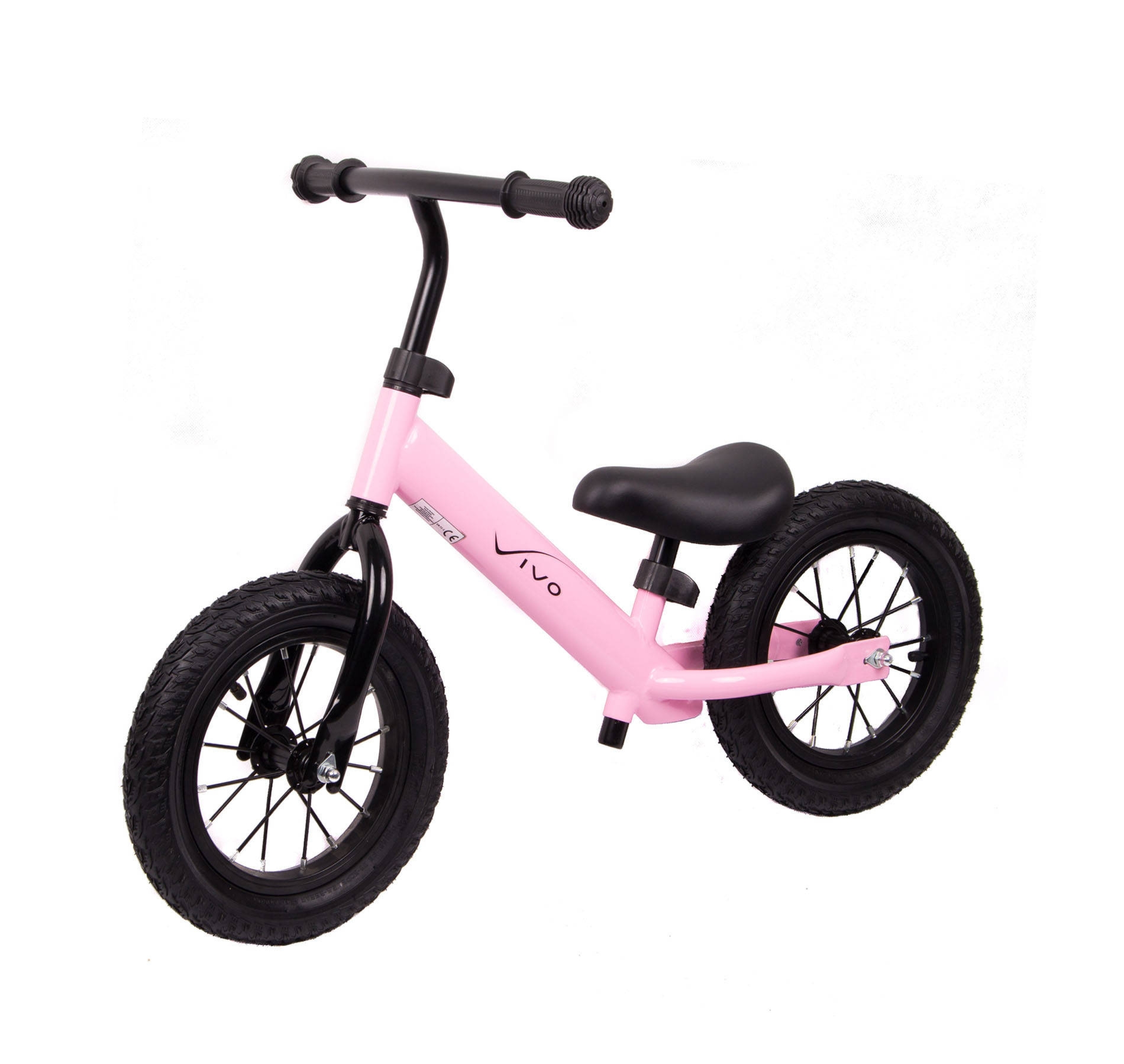 Rowerek biegowy Vivo V5027 12″ pompowane koła pink-black