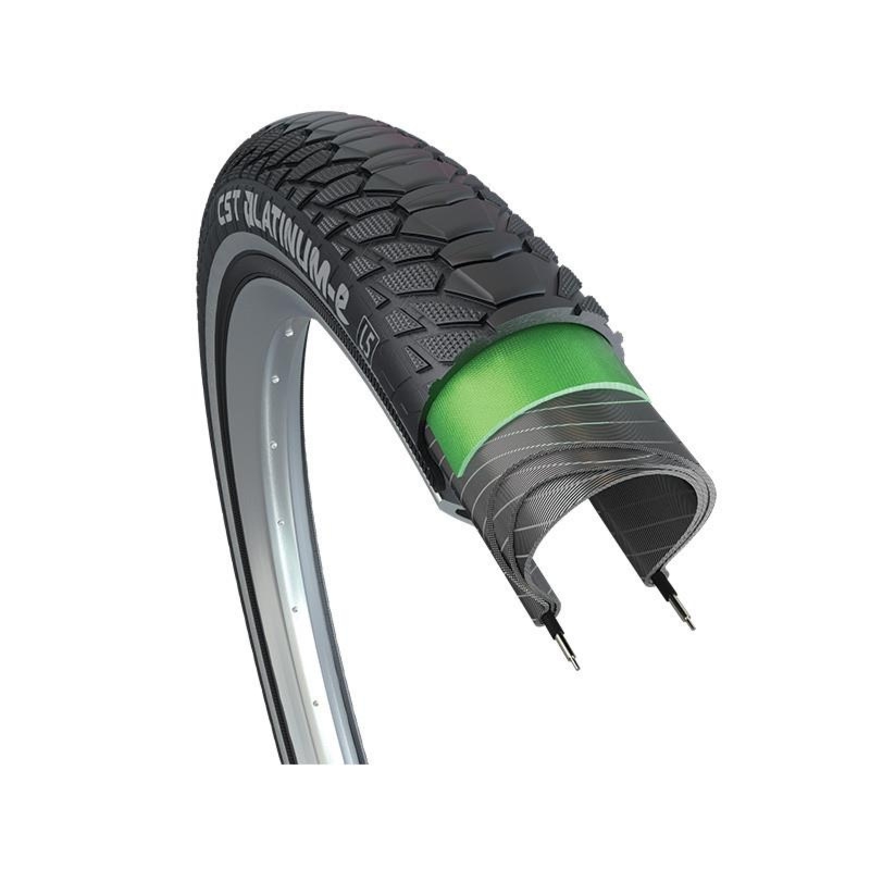 Opona CST 28″-700x40C CTC-17 /TR-CS665/ Platinium E-Bike,syst.antyp.EPS,27 TPI,Premium, drut czarna reflex