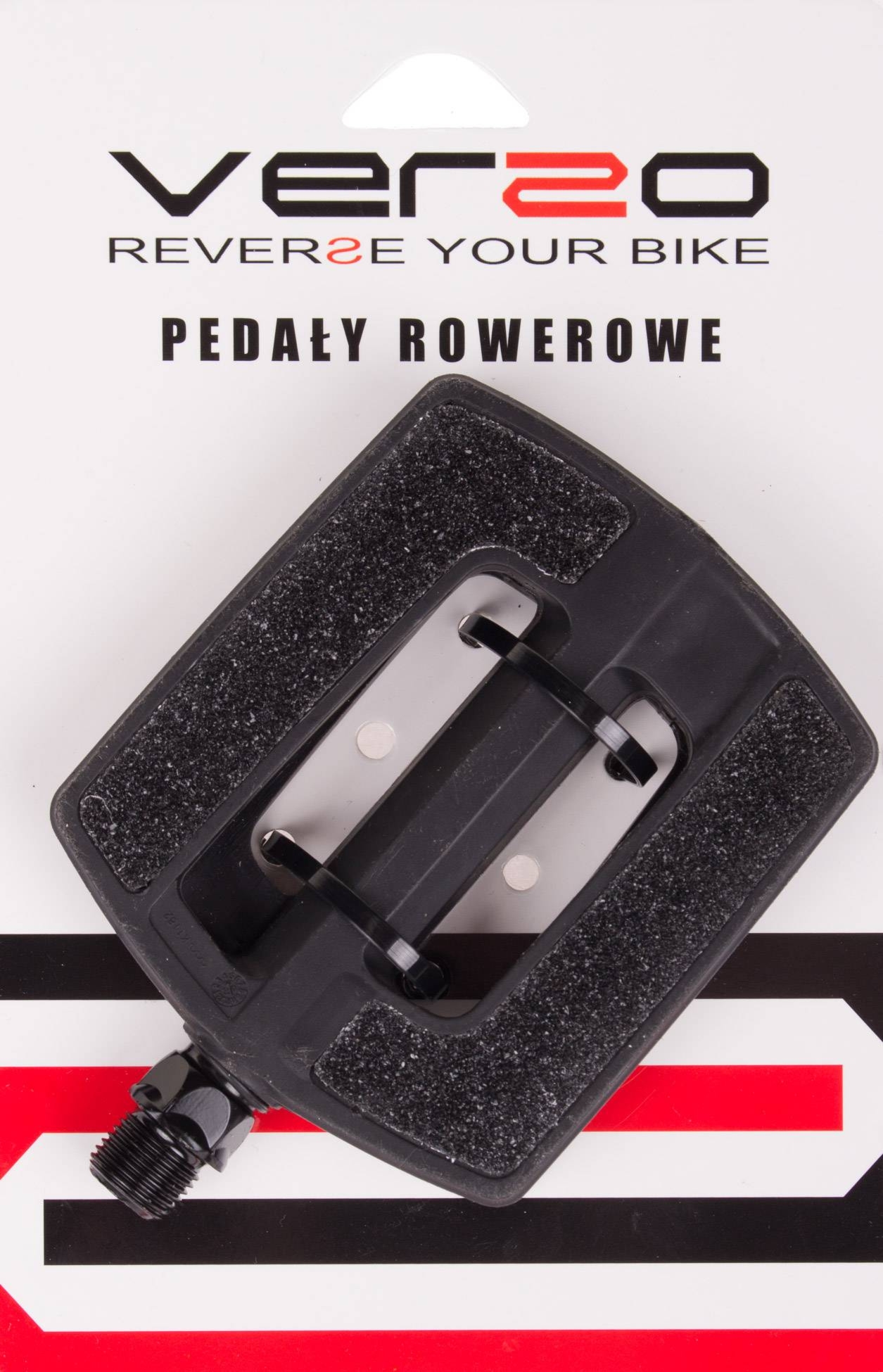 Pedały rowerowe antypoślizgowe Verso HF-808 plastik 9/16 TPR czarne 